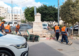 حملة تنظيف للمدخل الجنوبي لبلدية طولكرم