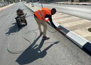 شارع فرعون - المدخل الجنوبي لمدينة طولكرم بعد تجهيزه