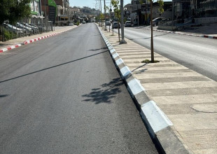 شارع فرعون - المدخل الجنوبي لمدينة طولكرم بعد تجهيزه
