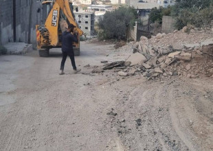 مشروع تأهيل وتعبيد شارع متفرع من شارع اكتابا والذي دمرته آليات الاحتـلال