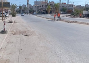 اعمال نظافة يومية لقسم النظافة في بلدية طولكرم