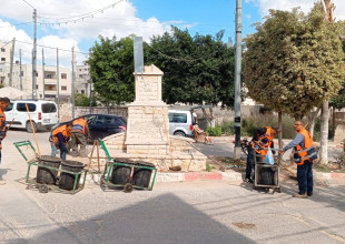 حملة تنظيف للمدخل الجنوبي لبلدية طولكرم