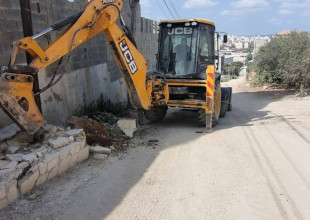 مشروع تأهيل وتعبيد شارع متفرع من شارع اكتابا والذي دمرته آليات الاحتـلال